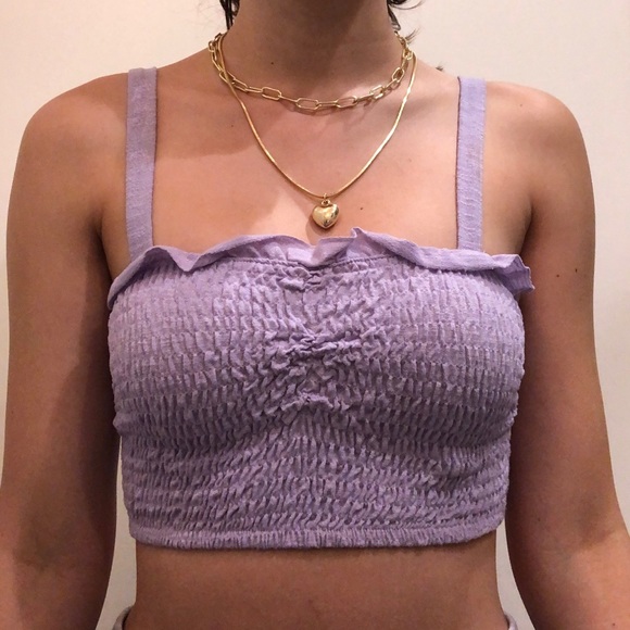 Urban Outfitters Tops - Super cute purple scrunched crop top